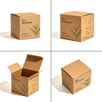 Boîte d'emballage artisanale en papier kraft personnalisée, boîte cadeau pliable pour le thé, le café, les bonbons, les bijoux, l'emballage de produits