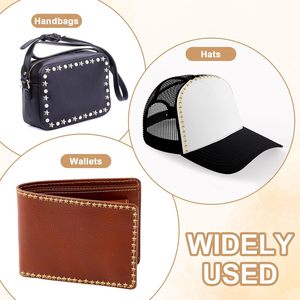 PATIKIL Mm Tachuelas Metálicas, Cuentas de Garra de Estrella, Remaches de Púas para Artesanía en Cuero, Ropa, Cinturones, Bolsos, Zapatos, Plateado - Product Image 6