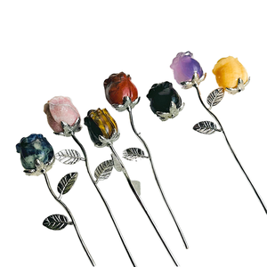 Rosa Eterna de Cristal K9 Premium, Pequeña y Colorida, para Recuerdo de Boda, Día de San Valentín, Decoración de Mesa, Regalo - Product Image 1