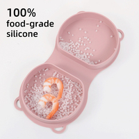 Assiette, fourchette et cuillère pliables en silicone pour bébé, motif de dessin animé mignon, sans BPA, personnalisable, ensemble de voyage, qualité alimentaire, facile à nettoyer