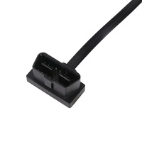 Kabel Baterai Mobil Tipe 2 J1939 9P Plug ke Obd2 Female Sudut Kanan, Kabel Diagnostik Tugas Berat, Harness Kabel untuk Truk dan Excavator, Adaptor