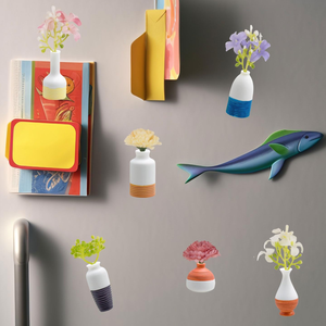 Imán de Refrigerador Ecológico y Duradero de Resina 3D con Logotipo Personalizado, Diseño de Mini Florero para Cocina y Oficina - Product Image 1