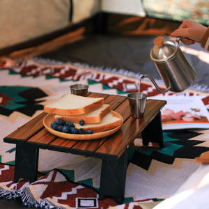 Table pliante miniature en alliage d'aluminium pour l'extérieur, 41x29x13cm, base à tréteaux, table de camping portable - Product Image 3