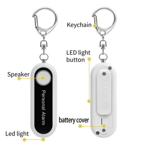 Porte-clés d'alarme personnel, sirène 130 dB, lumière LED, dispositif d'autodéfense anti-loup pour femmes, enfants, personnes âgées - Product Image 4