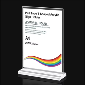 Exhibidor de Menú Acrílico de Doble Cara Personalizado, Tamaño A4/A5, Soporte Multiusos para Menús, Tarjetas de Visita, Letreros Publicitarios - Product Image 1