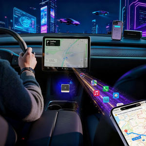 Adaptateurs sans fil CarPlay miniatures CP030-2 professionnels, ultimes, tout-<span class=keywords><strong>en</strong></span>-un, à puce rapide, <span class=keywords><strong>streaming</strong></span> sans latence pour Hyundai Santa Cruz 2024 - Product Image 4