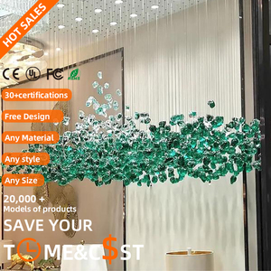 Lampadario di cristallo di lusso moderno personalizzato grande lampadario con Design di cristallo di colore per la camera della camera della Lobby dell'hotel - Product Image 2