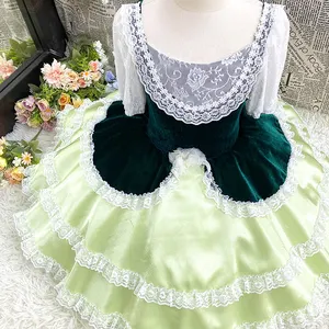 Robe tutu de ballet P00017 Costumes pour filles taille personnalisée vêtements de danse de fête robe de scène romantique pour enfants