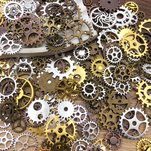 Retro Style Mixed Color Gear Pendant DIY Jewelry <b>Accessories</b> 30g 50g Artistic <b>Steampunk</b> Craft Components For Creative Projects - Product Image 1