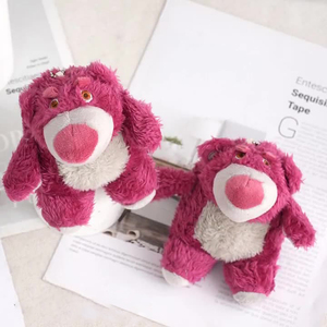 Carino orso fragola peluche piccolo orso bambola artiglio macchina Arcade PP cotone per alleviare lo Stress del regalo lavato - Product Image 2