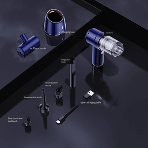 Aspirateur à main sans fil électrique 2 en 1, mini, 50W, rechargeable par USB, portable, soufflage et aspiration pour voiture et maison - Product Image 6