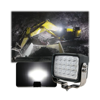 Homologation ECE EMC R10, lampe de travail LED haute puissance 100W pour excavatrice, lampe de travail LED carrée de 7 pouces
