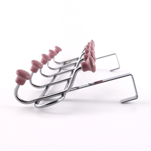 5 <b>Hook</b> Metal <b>Over</b> <b>Door</b> Coat Hanger With Pink Grip <b>Hooks</b> Multifunctional Home Storage Organizer - Product Image 2