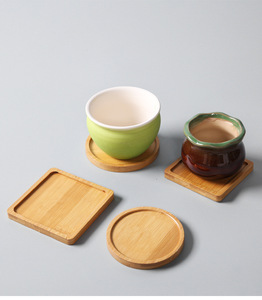 Posavasos <span class=keywords><strong>de</strong></span> bambú DIY, jarrón <span class=keywords><strong>de</strong></span> madera, soporte para plantas en maceta, bandeja Natural <span class=keywords><strong>de</strong></span> bambú, alfombrillas, exhibición para taza - Product Image 6