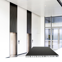 Système mural et de plafond pour hall d'ascenseur, panneau mural sandwich en aluminium alvéolé noir et blanc contrasté, revêtement poudré, 10 mm