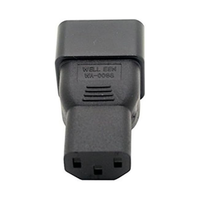 Connecteur en cuivre noir IEC320 C14 à C5, adaptateur de prise électrique en PVC à 3 sorties pour ordinateur portable