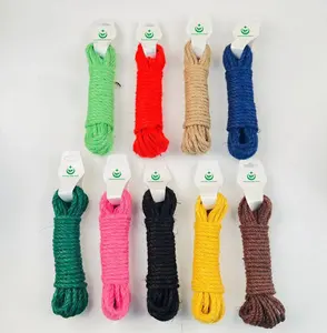 natural 5mm diy braided jute twisted jute packaging rope twine string jute yarn string for cheap price