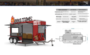 Mobile Towable Street BBQ Cart Outdoor Barbecue Party <b>Vending</b> Trailer Heavy Duty Catering Business Food Cart - Product Image 2