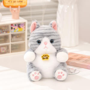 Suave y esponjoso Panda rojo muñeca redonda Animal de peluche de algodón PP relleno de mano alivio del estrés escritorio compañero lavado Technics regalo - Product Image 6