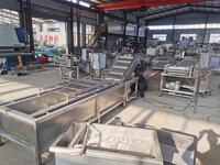 HUAGANG Industriële Commerciële Groente Fruit Was- en Droogmachine Model MQX-4000 Motor Luchtbelreiniging SUS304 RVS