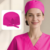 Nouvelles casquettes de travail pour infirmières, 24 couleurs unies, pour femmes et hommes, chapeaux de bloc opératoire pour hôpitaux dentaires, ajustables pour cheveux longs ou courts, chapeau de médecin