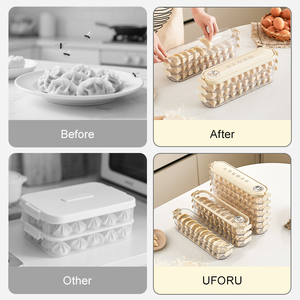 Uforu rõ ràng nhà bếp tủ lạnh Box Organizer container cho thực phẩm tủ lạnh lưu trữ Organizer - Product Image 4