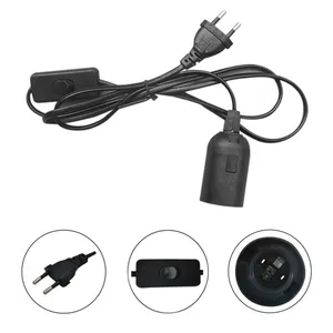 EU US Plug 1.8m Power Cord <strong>Cable</strong> E27 <strong>Lamp</strong> Base Holder <strong>with</strong> Switch Wire for Pendant Led Bulb Fixture Hanglamp Suspension <strong>Socket</strong> - Product Image 3
