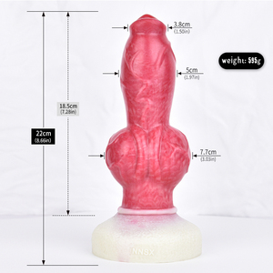 Vibrador con Control Remoto NNSX Tamaño S de 8.66 Pulgadas, Vibrador con Forma de Pene Animal con Super Nudo, Dilatadores Vaginales Progresivos - Product Image 6