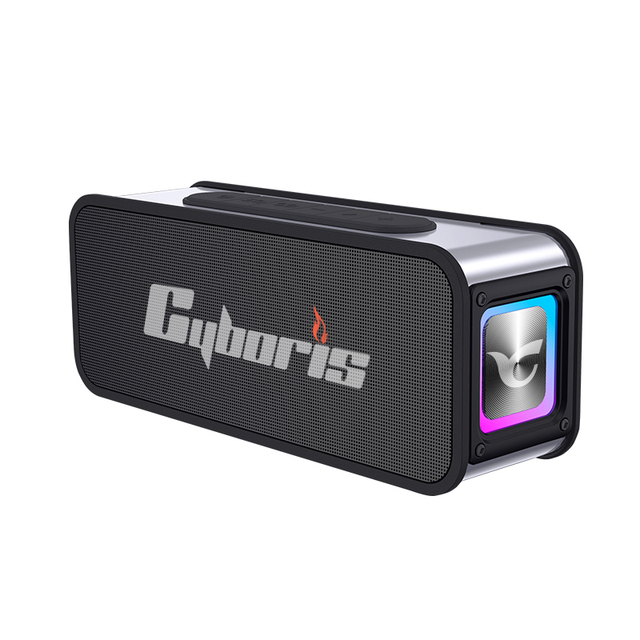 60W Blue Tooth Wireless Speaker, IPX6 Waterproof, 360° Surround Sound, Enhanced Bass with RGB Led Light, USB, TF Card, AUX, TWS