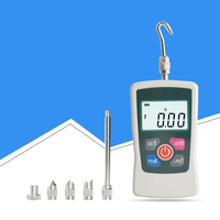 Force Meter Mini portabel murah, pengukur kekuatan LCD 10N 50N 100N dengan meteran tarik Digital