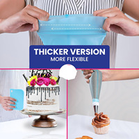 Kuchendekorations-Set mit Drehbarem Ständer, Edelstahl-Spritztüllen, Glasurspachteln, Schabern, Spritzbeuteln und Backzubehör