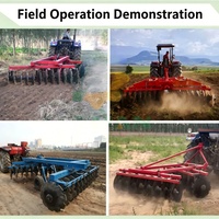 Herse à disques en acier au manganèse, cultivateur agricole à attelage 3 points, à moteur essence ou diesel, pour le travail du sol et la culture des cultures
