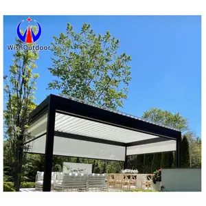 Pergola Aluminium Outdoor Easily Assembled Canopy Retractable Awning China Made Factory Outdoor Garden