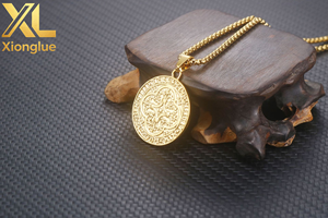 Collar Giratorio de Acero Inoxidable con Diseño de Exorcista Europeo y Americano, Colgante Giratorio de Doble Cara Personalizado y Creativo - Product Image 3