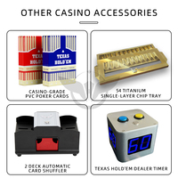 Service de Personnalisation Complet YH – Ensemble de Table de Poker Texas Hold'em de Casino avec Chaise de Casino, Jetons de Poker, Cartes de Poker