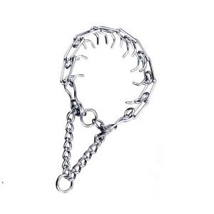 Collar de cadena de entrenamiento de perro de hierro con patrón sólido Premium de Taiwán, estilo clásico, Martingala de punta, venta al por mayor de fabricante - Product Image 2