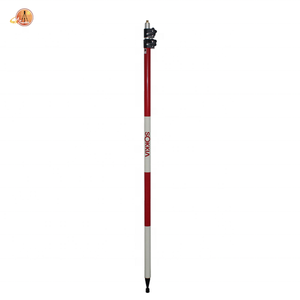 مسح الأراضي: m مسح قطب المنشور مع قفل ملتوي وفقاعة مجموع محطة استخدام مسح الأرض القطب المدى - Product Image 3