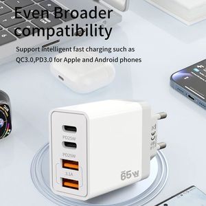Chargeur mural rapide 25W 50W à 4 ports de charge, double Type C, charge rapide USB-C-C pour iPhone et Huawei - Product Image 6
