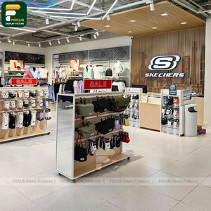 Custom Premium Fashion Store Apparel Cabinet <b>Wall</b> Shelving Rack Cashwrap Counter Unit - Product Image 6