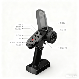 Coche RC MJX 10303 10304 <span class=keywords><strong>1</strong></span>:<span class=keywords><strong>10</strong></span> sin Escobillas - Monster de Alta Velocidad para Derrapes y Rally con Carrocería Magnética, Listo para Competir, Coche de Control Remoto - Product Image 4