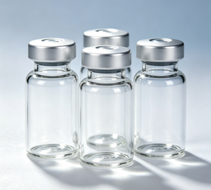 Frascos de vidrio borosilicato transparente con tapa metálica plateada, envasados en bandeja de espuma, mini botellas de vidrio herméticas para almacenamiento de polvo y muestras sólidas - Product Image 1