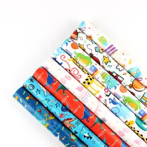 DIY 어린이 생일 선물 포장 종이 귀여운 동물 책 스킨 종이 포장 종이