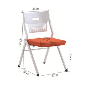 Asiento plegable de material PP + GF con marco fijo, silla de entrenamiento para conferencia - Product Image 6