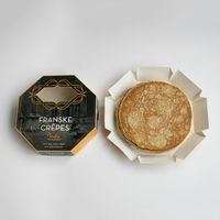 Boîte d'emballage de cône de gaufre en papier de boulangerie biodégradable avec Logo imprimé personnalisé pour aliments, vente en gros