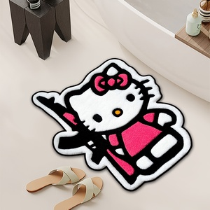 Printed Sanrio Character <strong>Rug</strong> Custom Shaped Anti-slip Absorbent Bath Mat Plush <strong>Kitty</strong> Bathroom <strong>Rug</strong> Soft Washable Anime Area <strong>Rug</strong> - Product Image 5