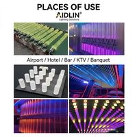 AIDLIN Настраиваемая RGB LED-подсветка 3W, 360-градусная светящаяся ПВХ-колонна-световод для декора ночных клубов и баров