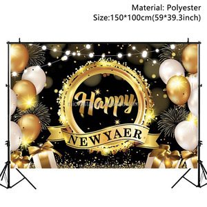 Fond noir doré joyeux année <span class=keywords><strong>2023</strong></span>, paillettes, feux d'artifice, décor de fête, arrière-plan, accessoire de photographie pour le nouvel an <span class=keywords><strong>2023</strong></span> - Product Image 4