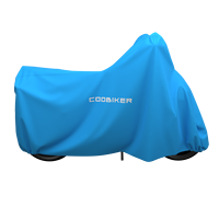 Coobiker Housse de protection intégrale pour moto d'intérieur en tissu extensible velours respirant non tissé éco-responsable de qualité supérieure