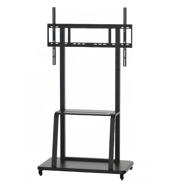 On Sale Low Price Steel Mobile TV Stand with LCD TV Bracket and Floor Stand Double Layer Interactive Movable Stand 65-75inch