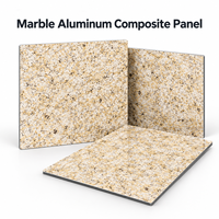 Panneau composite en aluminium marbré à veines vertes, 4 mm, revêtement PVDF, plaque ACP pour la décoration des murs extérieurs de villas